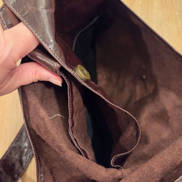 Viva Bags of California Leather Crossbody Bag Purse Brown - Picture 6 of 6